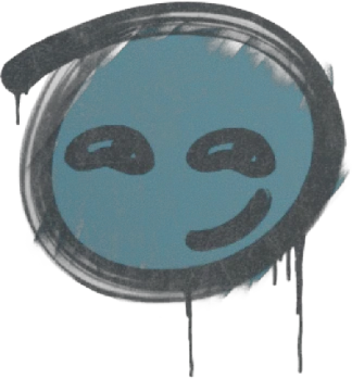 Sealed Graffiti | Smirk (Wire Blue)