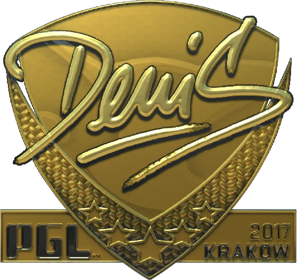 Sticker | denis (Gold) | Krakow 2017