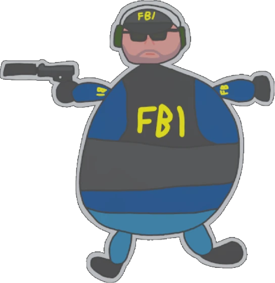 Sticker | Poorly Drawn FBI