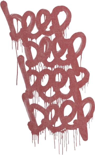 Sealed Graffiti | BEEP (Blood Red)