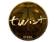 Sticker | twist (Gold) | Katowice 2019
