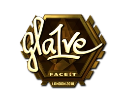 Sticker | gla1ve (Gold) | London 2018