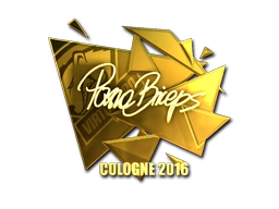 Наклейка | pashaBiceps (золотая) | Кёльн 2016