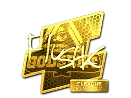 Наклейка | flusha (золотая) | Атланта 2017