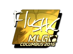 Наклейка | flusha (золотая) | Колумбус 2016