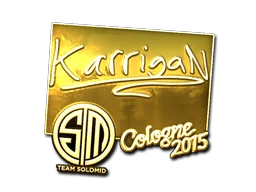 Наклейка | karrigan (золотая) | Кёльн 2015