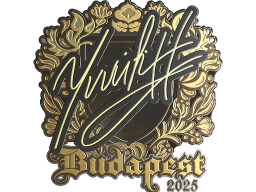 Yuurih Sticker Наклейка | yuurih (золотая) | Будапешт 2025 — CS:GO/CS2 Wiki от CS.MONEY