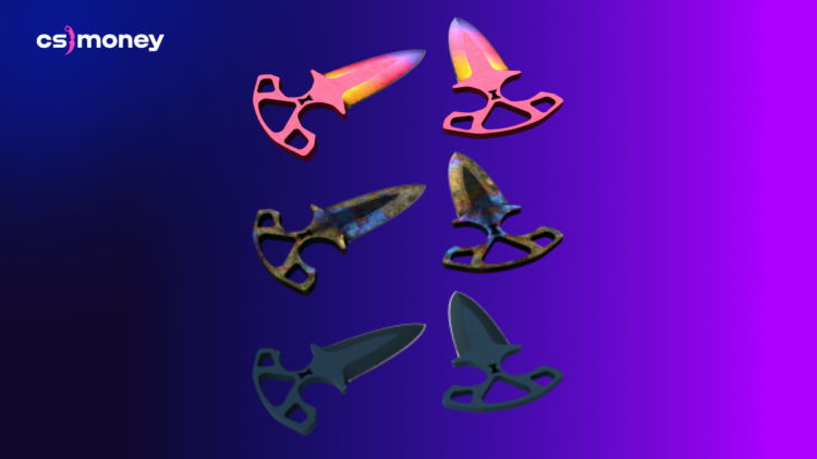 Shadow Daggers Case Hardened, Night and Fade