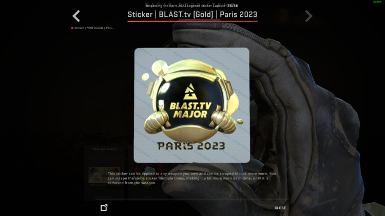 sticker blast paris major 2023