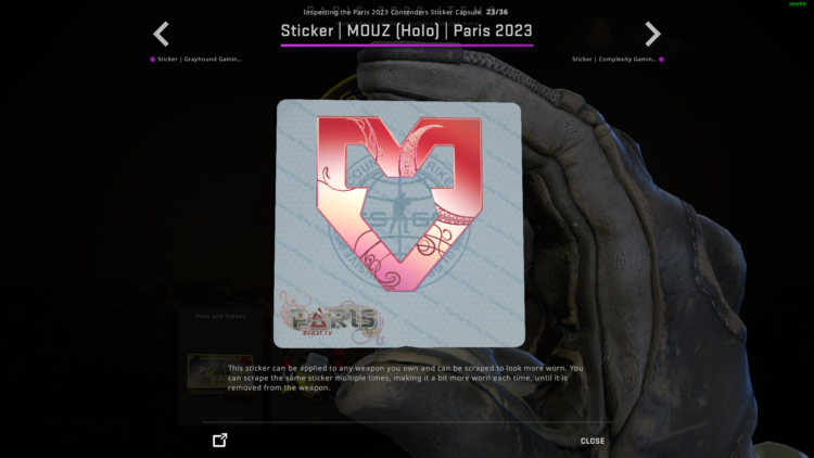 mouz sticker blast paris major 2023