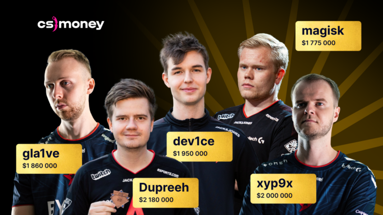 richest csgo players from astralis how much money earned total