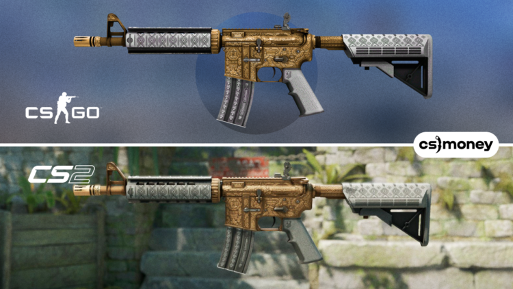 m4a4 skin that looks better in cs2 than in csgo skins comparison