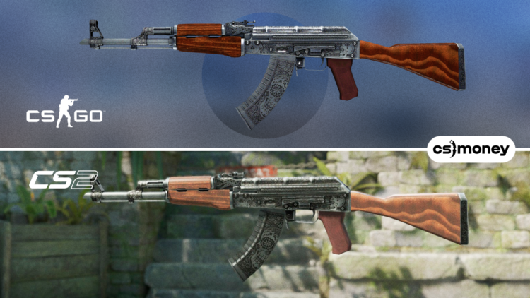 ak 47 skin that looks better in cs2 than in csgo skins comparison
