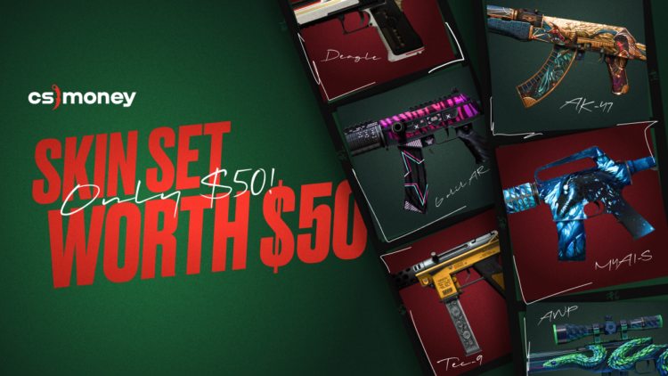 CS2 inventory for $50 selection of ready-made set of skins