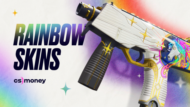 rainbow colorful skins in cs2 inventory compilation all colors
