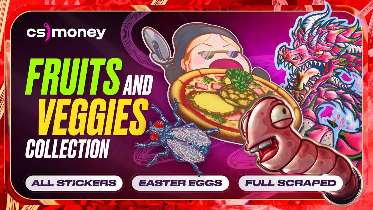 fruits and veggies stickers cs2