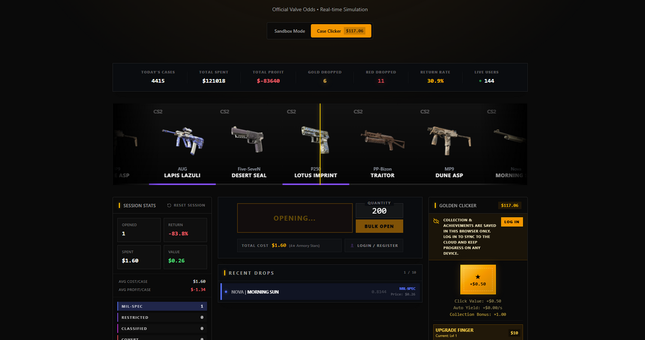 New CS2 Case Opening Simulator Allows You To Check All The Possible Profits And Losses
