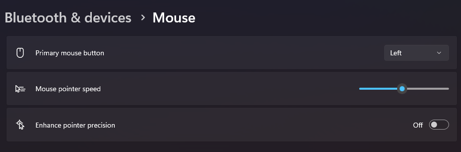 windows mouse settings
