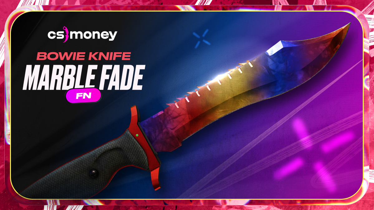 Bowie Knife Marble fade