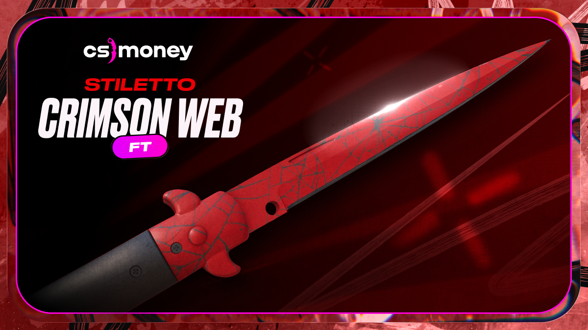 Stiletto Knife Crimson Web