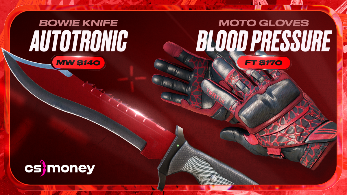 Coltello Bowie Autotronic + Guanti antincendio Pressione sanguigna