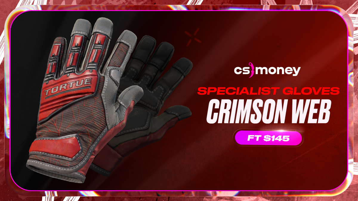 Specialist Gloves Crimson Web
