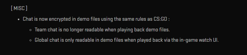 cs2 update chat encryption